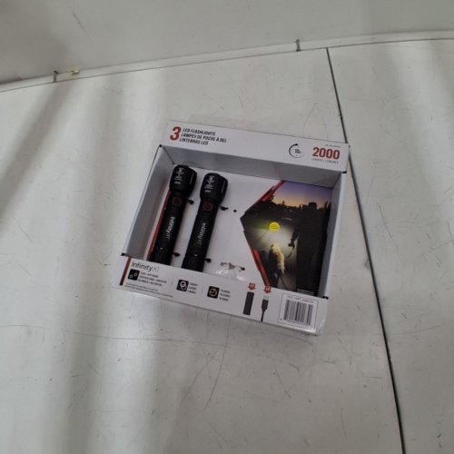 2PK INFINITY X1 RECHARGEABLE FLASHLIGHT - 2000 LUMEN - BLACK (MODEL: 2006753) image 5