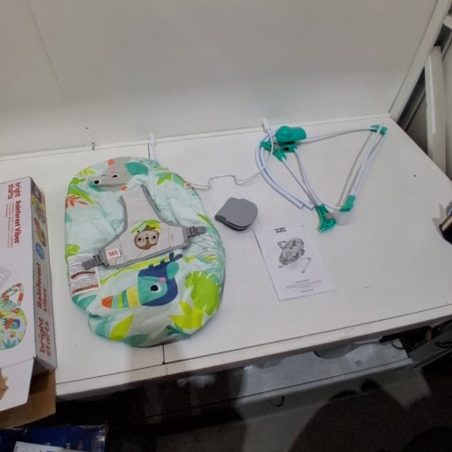 BABY BRIGHT STARTS NO SLIP BOUNCER SOOTHING VIBRATIONS INFANT SEAT - RAINFOREST VIBES - MULTICOLOUR - (MODEL: 12227-ES) image 2