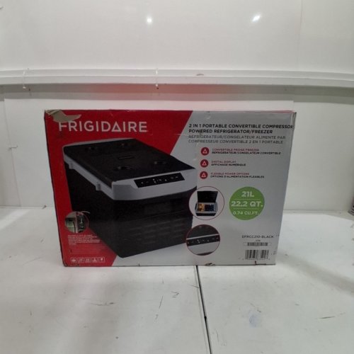 FRIGIDAIRE PORTABLE CONVERTIBLE COMPRESSOR REFRIGERATOR/FREEZER - 21 L / 22.2 QT - BLACK (MODEL: EFRCC210-BLACK) image 7