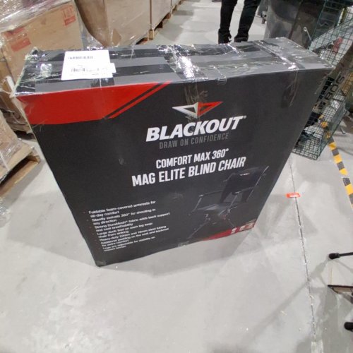 BLACKOUT COMFORT MAX 360 BLIND CHAIR WITH FOLD-DOWN FOAM ARMRESTS AND DUCK FEET - 20" X 32" - BLACK (MODEL:AC5891/2854727) image 5