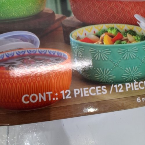 5PC SIGNATURE HOUSEWARE MICROWAVEABLE BOWLS WITH LIDS - VARIOUS PATTERNS (MODEL: 2796164) image 3