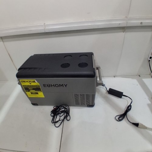 EUHOMY PORTABLE ELECTRIC CAR REFRIGERATOR, APP CONTROL, 12V / -4℉~68℉ WITH 12/24V DC & 110-240V AC - 35L - 27.5" X 15.0" X 13.6" - BLACK/GREY (MODEL: CF-35) image 3