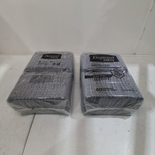 80PK MEN'S DEPEND FIT-FLEX ADULT MAXIMUM ABSORBENCY INCONTINENCE DISPOSABLE UNDERWEAR - SMALL / MEDIUM (26" - 34") - GREY (MODEL: 5420203) image 2