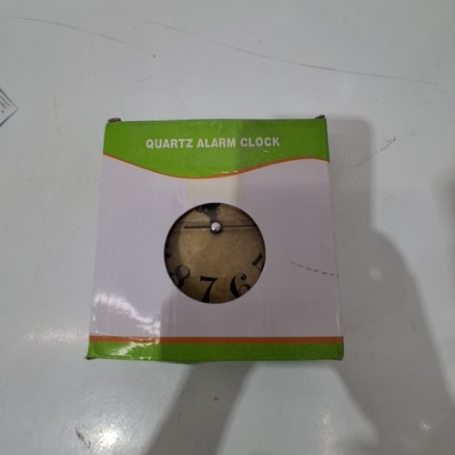 RETRO ANALOG QUARTZ ALARM CLOCK - 5" - ROMAN BLACK image 4