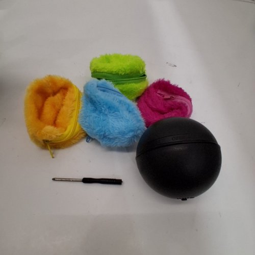 MICROFIBER MINI ROBOTIC MOP BALL PET TOY - MULTICOLOR image 2