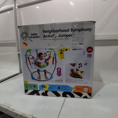 BABY EINSTEIN NEIGHBORHOOD SYMPHONY ACTIVITY JUMPER INFANT ENTERTAINER WITH LIGHTS MELODIES - SILVER WITH MULTICOLORED ACCENTS image 5