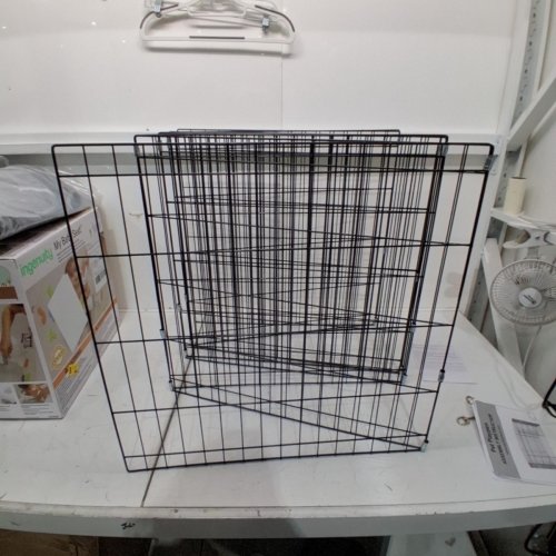 PAYLESSHERE 8-PANEL INDOOR/OUTDOOR METAL PORTABLE FOLDING DOG PLAYPEN - 24" X 24" - BLACK (MODEL: PP-24-BLACK image 3