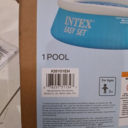 INTEX QUICK SET UP 3-PLY PUNCTURE-RESISTANT LAMINATE COMPACT EASY SET POOL - 6FT X 20" - BLUE (MODEL: 28101EH) image 2