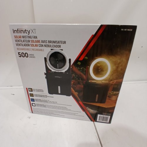 INFINITY X1 SOLAR MISTING FAN- 500LUMENS - BLACK (MODEL: 1985328) image 5