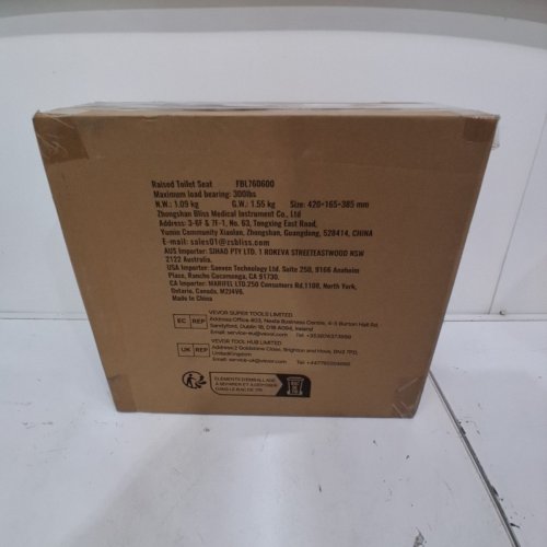 VEVOR CLAMP-ON RAISED TOILET SEAT RISER - 4" - WHITE - (MODEL: FBL760600) image 3