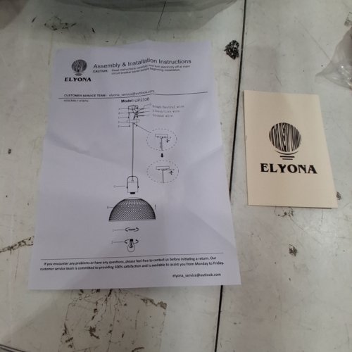 2PK ELYONA HAMMERED METAL DOME PENDANT LIGHT FIXTURE - 16" - NAVY BLUE/ASH WOOD - (MODEL: UP2338) image 4