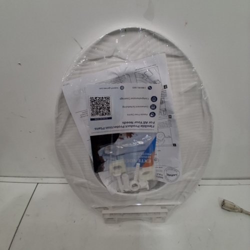 GARVEE ELONGATED SOFT CLOSE EASY CLEAN PLASTIC TOILET SEAT - 19" - WHITE - (MODEL: PHO_11GXK800) image 3