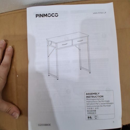 PINMCCO COMPUTER DESK WITH FABRIC DRAWERS, SIDE SHELVING, AND LED LIGHTS - 15.7" X 31.5" X 31" - 66 LBS CAP - WHITE (MODEL: G200880E-WHTG) image 4