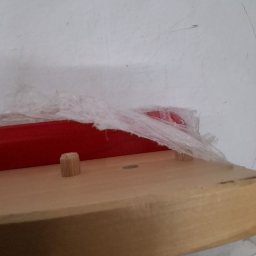 IKEA KIDS BALANCE BEAM BENCH - 54" - RED/WHITE/NATURAL WOOD image 4