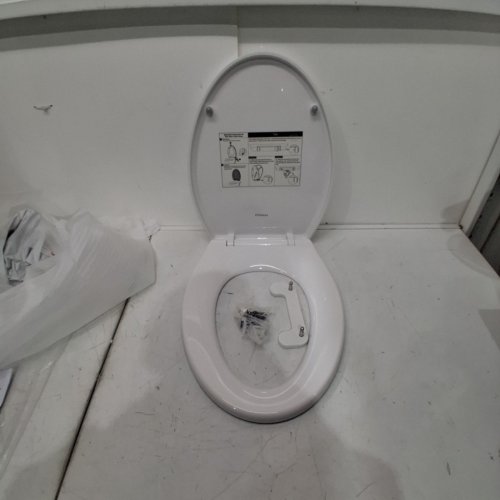 HIBBENT PREMIUM ONE CLICK RELEASE SLOW CLOSE ELONGATED TOILET SEAT WITH COVER - 18.5" - WHITE (MODEL: 1CLICK40V) image 2