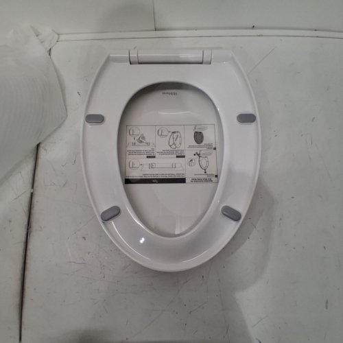 HIBBENT PREMIUM ONE CLICK RELEASE SLOW CLOSE ELONGATED TOILET SEAT WITH COVER - 18.5" - WHITE (MODEL: 1CLICK40V) image 4