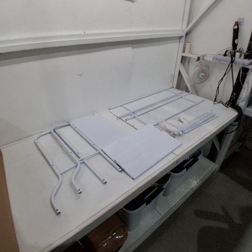 MULTIFUNCTIONAL 3-TIER OVER THE TOILET STORAGE RACK, FREE STANDING METAL SHELF - 17" X 60" - WHITE (MODEL: FQZDN-9JQL8EXW) image 2