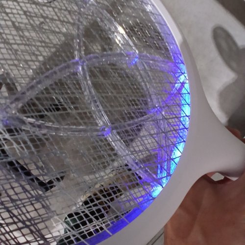 YISSVIC DUAL MODE ELECTRIC MOSQUITO BUG ZAPPER RACKET - WHITE (MODEL: WD-981) image 4