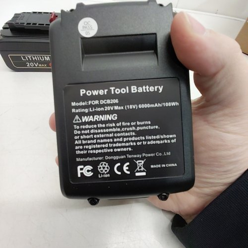 2 REPLACEMENT LITHIUM ION POWER TOOL BATTERIES FOR DEWALT - 20V 6AH (MODEL:DCB206) image 4