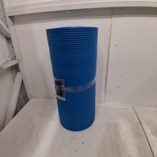 AMAZON BASICS THICK EXERCISE YOGA MAT WITH CARRYING STRAP - 74" X 31" X 1" - AQUA image 2