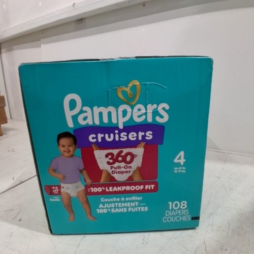 108PK PAMPERS CRUISERS 360° 100% LEAKPROOF DIAPERS - SIZE 4 (23 - 37LBS) image 3