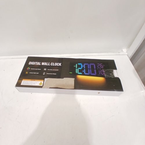 FULOON WALL MOUNT DIGITAL CLOCK - BLACK image 4
