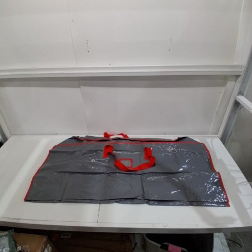WATERPROOF DUSTPROOF PROTECTIVE COVER WITH HANDLES FOR HOLIDAY DECOR ORGANIZATION - 48" X 15" X 19.7" - GREY/RED image 2