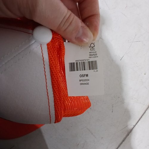 BPS MESH TRUCKER CAP - OSFM - ORANGE/WHITE (STYLE: BPS32524) image 2
