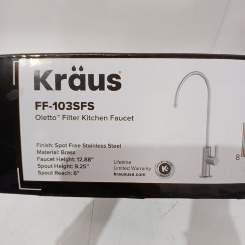 KRAUS OLETTO SPOT-FREE STAINLESS STEEL SINGLE HANDLE DRINKING WATER FILTER FAUCET - 13" - BRASS (MODEL: FF-103SFS) image 5