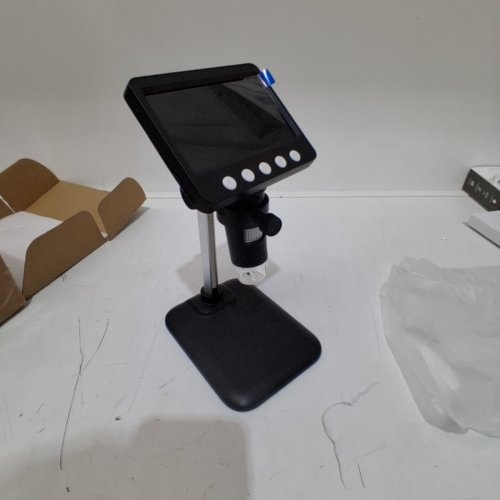 LED DIGITAL MICROSCOPE WITH 5X-1000X MAGNIFICATION, USB POWERED - 4.3" - BLACK image 3