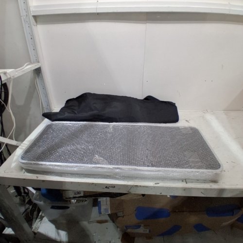 FOLDING TRADE SHOW TABLE WITH CARRYING BAG - 38" X 34" X 15" - 110LB CAP - BLACK/SILVER (MODEL: DX9930) image 2