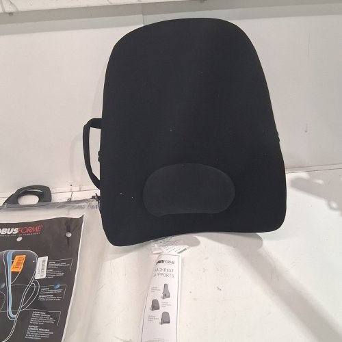 OBUS FORME LOW-BACK BACKREST SUPPORT CUSHION W/ REMOVABLE & ADJUSTABLE LUMBAR SUPPORT - (MODEL: LB-BLK-CB) image 2