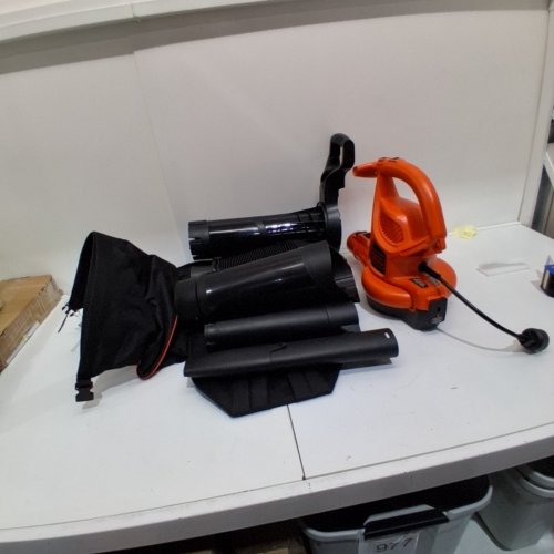 BLACK+DECKER 3-IN-1 VACPACK CORDED ELECTRIC LEAF BLOWER, VACUUM & MULCHER WITH BACKPACK BAG - 250MPH - 400CFM - BLACK/ORANGE (MODEL: BEBL7000) image 3