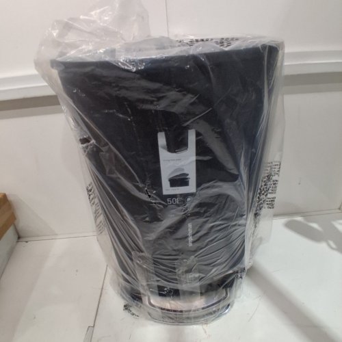 SIMPLEHUMAN 50 LITER / 13 GALLON SEMI-ROUND STEP TRASH CAN, BLACK PLASTIC WITH SECURE SLIDE LOCK image 4