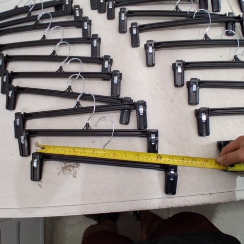 40PK PLASTIC CLIP PANTS HANGERS - BLACK image 4