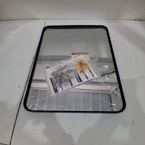 METAL FRAME VANITY MIRROR - 16" X 20" - BLACK image 2