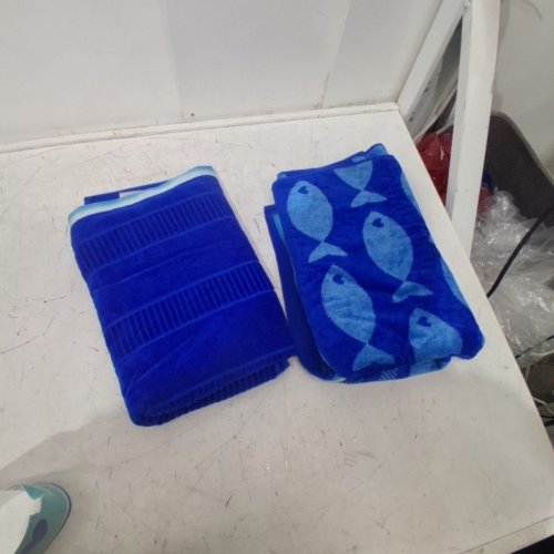 2PK CARO KIDS BEACH TOWELS - 27" X 50" - BLUE (ITEM: 3434110) image 3