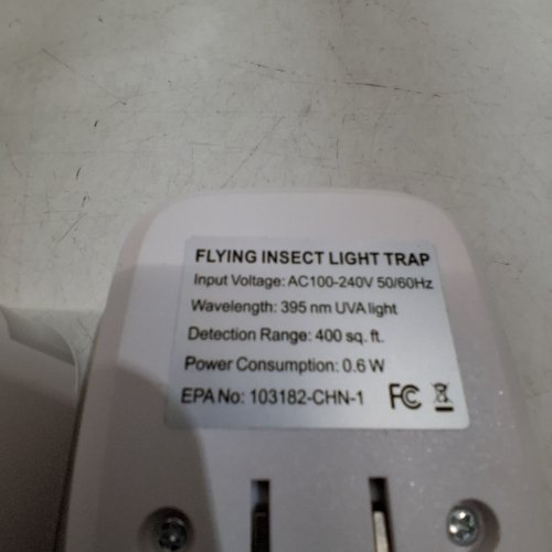 2PK FLYING INSECT LIGHT TRAPS -395 NM UVA, 400 SQ. FT, 0.6W - WHITE image 5