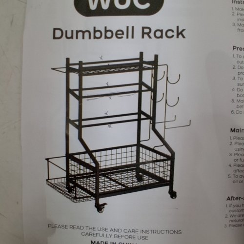 WUC DUMBBELL RACK FOR GYM EQUIPMENT ORGANIZER - BLACK image 4