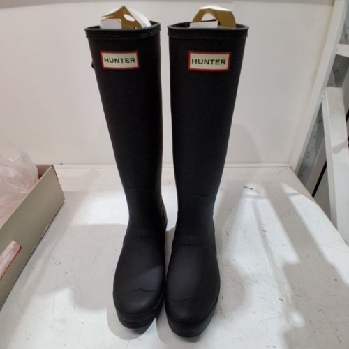 WOMEN'S HUNTER ORIGINAL TALL ADJUSTABLE BOOTS - 9M - BLACK (STYLE: ORG TALL BK ADJ) image 2