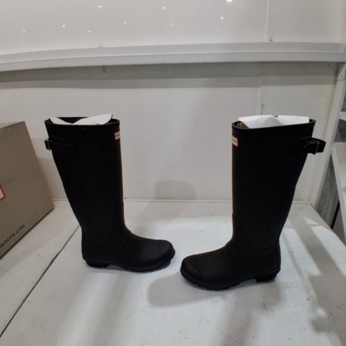 WOMEN'S HUNTER ORIGINAL TALL ADJUSTABLE BOOTS - 9M - BLACK (STYLE: ORG TALL BK ADJ) image 4