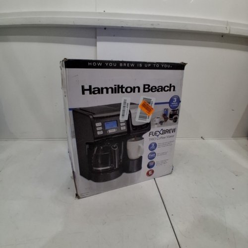 HAMILTON BEACH 3-IN-1 FLEXBREW TRIO COFFEE MAKER - 12 CUP GLASS CARAFE - BLACK (MODEL: 49902C) image 9