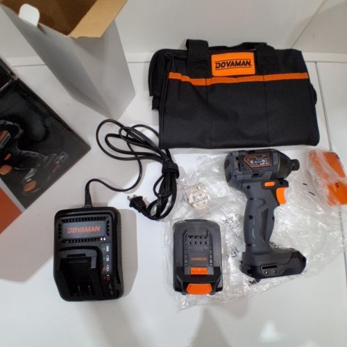 DOVAMAN HEX BRUSHLESS CORDLESS IMPACT DRIVER KIT WITH BATTERY AND CHARGER - 20V - 1/4" (MODEL: TITANCE X7) image 7