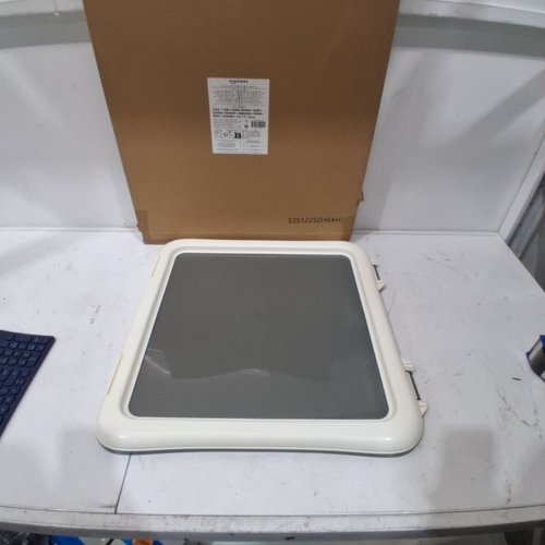 AMAZON BASICS DOG TRAINING PAD HOLDER - 22" X 22" - WHITE/GREY image 2