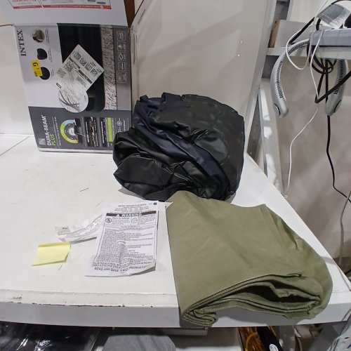 INTEX DURA-BEAM PLUS SELF-INFLATING/DEFLATING AIR MATTRESS WITH BUILT-IN PILLOW AIR PUMP AND CARRYING BAG - QUEEN - 16.5" X 60" X 80" - NAVY BLUE (MODEL: ‎64123ED) image 2