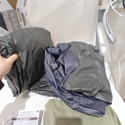 INTEX DURA-BEAM PLUS SELF-INFLATING/DEFLATING AIR MATTRESS WITH BUILT-IN PILLOW AIR PUMP AND CARRYING BAG - QUEEN - 16.5" X 60" X 80" - NAVY BLUE (MODEL: ‎64123ED) image 3