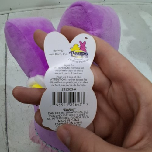 PEEPS DRESS-UP PLUSH BUNNY TOY - 12" - PURPLE (STYLE: 213203-A) image 2