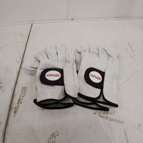 2PK KIRKLAND SIGNATURE PREMIUM CABRETTA LEATHER GOLF GLOVES - RIGHT HAND - LARGE - WHITE (MODEL: 1819560) image 3