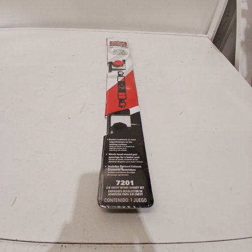 EDELBROCK INTAKE MANIFOLD GASKET SET - FOR 58-86 SMALL BLOCK CHEVROLET ENGINE - BLACK (MODEL: 7201) image 2