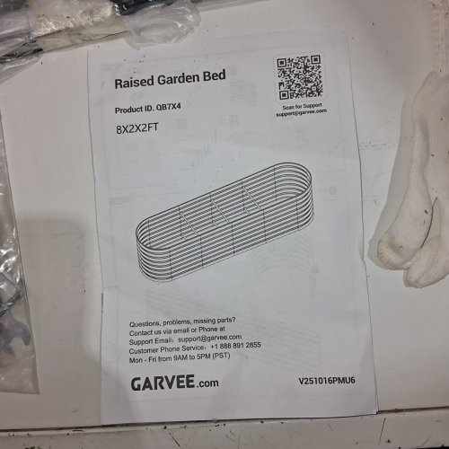GARVEE RAISED GARDEN BED - 8FT X 2FT X 2FT - GREEN - (MODEL: PHO_15FZ) image 4
